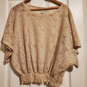Cream lace top